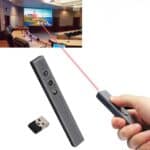 PR-20 Presentador inalámbrico PowerPoint PPT Clicker Presentación Control remoto Lápiz Puntero láser Flip Pen con función Air Mouse