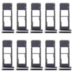 Bandeja Tarjeta SIM y Micro SD para Motorola Moto G7 Plus (Negra) (10 Unidades)
