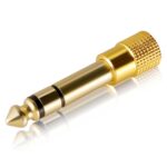 Adaptador de enchufe macho 6,35 mm a conector estéreo 3,5 mm chapado en oro - Imagen 3