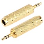 Adaptador de Enchufe Estéreo 3,5 mm a 6,35 mm Chapado en Oro