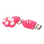 Disco Flash USB 2.0 Silicona Pata de Oso 2GB con Tapa Antipolvo (Ciruela Roja) - Imagen 2