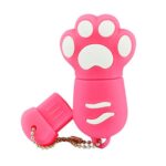 Disco Flash USB 2.0 Silicona Pata de Oso 2GB con Tapa Antipolvo (Ciruela Roja) - Imagen 3