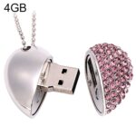 Disco Flash USB 4 Gb con Joyas de Diamantes en Forma de Corazón para Regalos del Día de San Valentín