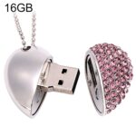 Disco Flash USB 16 Gb con Joyas de Diamantes en Forma de Corazón para Regalos del Día de San Valentín