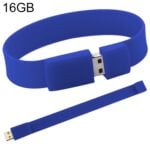 Pulsera de Silicona USB 2.0 de 16Gb (Azul Oscuro) Disco Flash