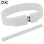 Pulsera de Silicona USB 2.0 2Gb Disco Flash (Blanco)