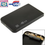 Caja Externa de Disco Duro Sata 2,5 Pulgadas 126mm x 75mm x 13mm (Negro)