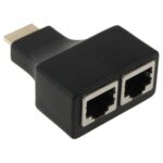 Extensor de Cable de Red HDMI Doble Puerto RJ45 30 m Cat 5E/6 3D HDTV Up - Imagen 3