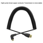 Cable Mini HDMI Macho a HDMI Macho Versión 1.4 Chapado en Oro en Espiral Soporte 3D y Ethernet Longitud 0,6 a 2 m - Imagen 4
