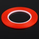 Cinta adhesiva doble cara 5 mm para Apple iPhone para Samsung HTC (Rojo) 25 m