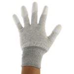 Guantes Antiestáticos con Revestimiento de PU Reparación de Computadoras Electrónicos Phones, Tamaño Universal, Seguro ESD, Par de 2 (Gris) - Imagen 3