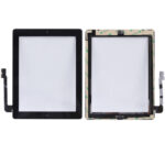 Panel Táctil para Apple iPad 3 (Negro) con Botón del Controlador, Botón de Tecla de Inicio, Cable Flex de Membrana PCB y Adhesivo