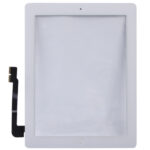 Panel Táctil para Apple iPad 3 Blanco con Botón controlador, Botón tecla de Inicio, Cable Flex de membrana PCB y adhesivo de instalación - Imagen 2