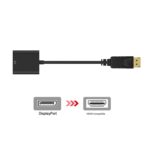 Adaptador HDMI Puerto de Pantalla Macho a Cable Hembra 20 cm - Imagen 2