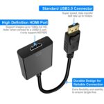 Adaptador HDMI Puerto de Pantalla Macho a Cable Hembra 20 cm - Imagen 3