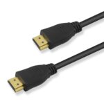 Cable HDMI Macho 19 Pines a HDMI 1 Metro Versión 1.3 Compatible TV HD Xbox 360 PS3 (Negro) Chapado en Oro