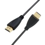 Cable HDMI 1,8 m 19 Pines Versión 1.4 Compatible 3D Ethernet HDTV Xbox 360 PS3 Chapado en Oro (Negro) - Imagen 2