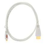 Cable Micro HDMI Macho a HDMI Macho Versión 1.4 Chapado en Oro 1 m (Blanco) - Imagen 2