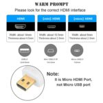 Cable Micro HDMI Macho a HDMI Macho Versión 1.4 Chapado en Oro 1 m (Blanco) - Imagen 4