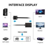 Adaptador Caja Convertidora Video VGA a Full HD 1080P HDMI para HDTV - Imagen 4