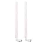 2 Pcs Antena de Enrutador 4G LTE B593 5Dbi SMA Macho (Blanco)