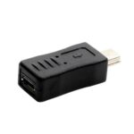 Adaptador USB 2.0 Micro USB Macho a Hembra para Samsung Galaxy S IV I9500 S III I9300 (Negro)