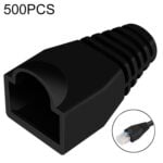 Cubierta de Tapa de Botas de Cable de Red para RJ45, 500 Unidades, Verde y Negro