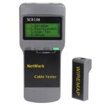 Probador de Cable de Red Inalámbrica Portátil SC8108 LCD Digital para PC Data Network Cat5 RJ45 Teléfono LAN (Gris)