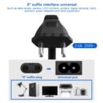 Cable de Alimentación para Portátil Europeo 2 Puntas Longitud 1,5 m - Imagen 3