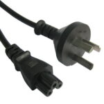 Cable de Alimentación para Portátil 3 Clavijas 1,8 m Enchufe AU (Negro)
