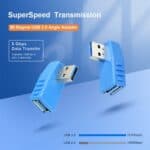 Adaptador de Cable USB 3.0 AM a USB 3.0 AF (Azul) - Imagen 3