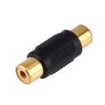 Conector Hembra RCA Dorado a Hembra RCA Dorado (Negro)