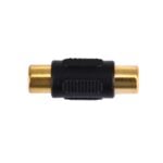 Conector Hembra RCA Dorado a Hembra RCA Dorado (Negro) - Imagen 3
