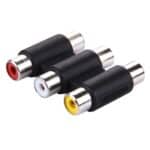 Conector de Audio y Video Hembra a Hembra (Negro)