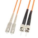 Puente de Fibra Óptica Multimodo Doble Núcleo SC-ST Longitud 3 Metros