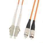 Puente de Fibra Óptica Multimodo Doble Núcleo LC-FC Longitud 3 m