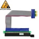 Cable de Extensión Flexible Adaptador Tarjeta Vertical PCI-E Express 16X a 1X
