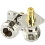 Adaptador SMA Hembra a N Hembra (Plateado)