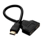 Cable Adaptador Convertidor HDMI 30cm 1080P Macho a Hembra 2 en 1 Splitter
