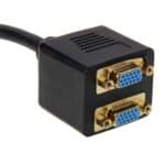 Cable Divisor DVI 24+5 Pines Macho a 2 VGA Hembra 30 cm (Negro) - Imagen 3