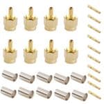 Adaptador de Conector RF Pin Macho RP-SMA Crimpado Chapado en Oro (10 Piezas)
