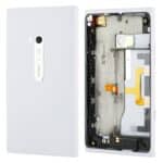 Carcasa Tapa Trasera Batería con Botón Lateral y Cable Flex para Nokia Lumia 900 (Blanco)