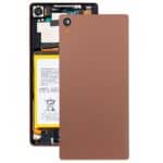 Tapa Batería Carcasa Trasera de Vidrio para Sony Xperia Z3 D6653 (Dorado)
