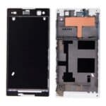 Carcasa Frontal para Sony Xperia C3 Función Adhesivo (Blanco)