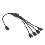 Cable de Extensión 3Pin 5V 1 a 4 Enfriamiento PC Aura RGB para Asus (Negro)