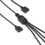 Cable de Extensión 3Pin 5V 1 a 4 Enfriamiento PC Aura RGB para Asus (Negro) - Imagen 3