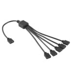 Cable de Extensión 3Pin 5V 1 a 5 Enfriamiento Aura RGB para Asus (Negro)