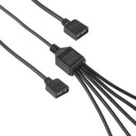 Cable de Extensión 3Pin 5V 1 a 5 Enfriamiento Aura RGB para Asus (Negro) - Imagen 3