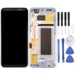 Pantalla Completa con Marco para Samsung Galaxy S8 G950 G950F G950Fd G950U G950A G950P G950T G950V G950R4 G950W G9500 (Plateado)