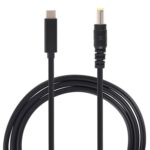 Cable de carga USB-C / Type-C a 5,5 x 2,5 mm para computadora portátil, longitud 1,5 m (Negro)